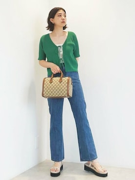 N. STAFFさん（レディース・158cm）の夏コーディネート