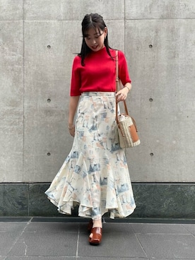 N. STAFFさん（レディース・157cm）の夏コーディネート