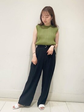 N. STAFFさん（レディース・159cm）の夏コーディネート