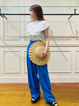 N. STAFFさん（レディース・158cm）の夏コーディネート