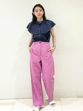 N. STAFFさん（レディース・157cm）の夏コーディネート