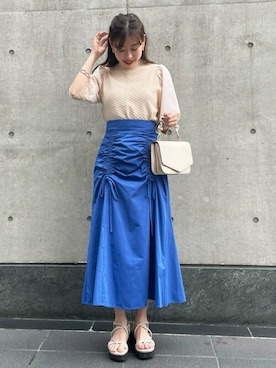 N. STAFFさん（レディース・157cm）の夏コーディネート