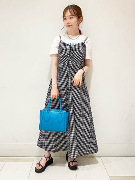 N. STAFFさん（レディース・159cm）の夏コーディネート