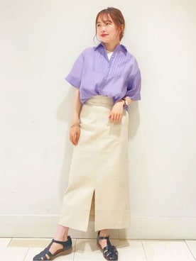 N. STAFFさん（レディース・159cm）の夏コーディネート