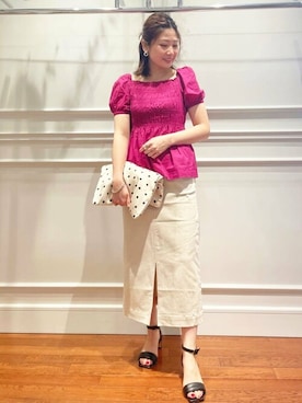 N. STAFFさん（レディース・158cm）の夏コーディネート