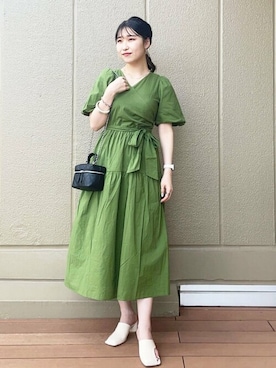 N. STAFFさん（レディース・157cm）の夏コーディネート