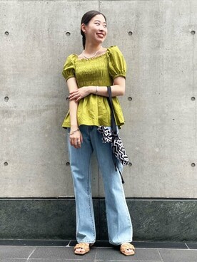 N. STAFFさん（レディース・157cm）の夏コーディネート