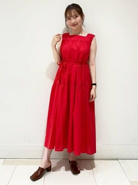 N. STAFFさん（レディース・159cm）の夏コーディネート