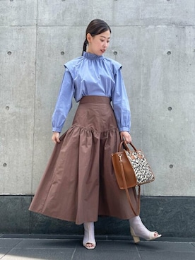 N. STAFFさん（レディース・157cm）の夏コーディネート