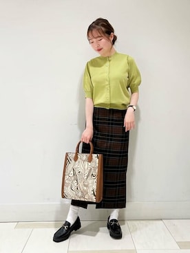 N. STAFFさん（レディース・159cm）の夏コーディネート