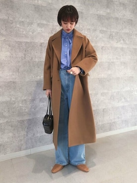 「N.（N. Natural Beauty Basic）（エヌエヌナチュラルビューティーベーシック）のアイテム（チェスターコート）」を使った、N. STAFFさん（レディース・164cm）の秋コーディネート