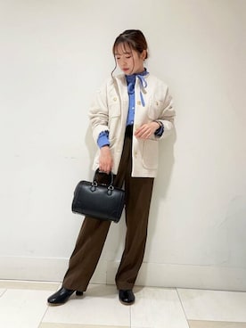 「N.（N. Natural Beauty Basic）（エヌエヌナチュラルビューティーベーシック）のアイテム（その他アウター）」を使った、N. STAFFさん（レディース・159cm）の秋コーディネート