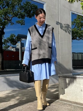 N. STAFFさん（レディース・157cm）の秋コーディネート