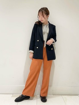 N. STAFFさん（レディース・159cm）の秋コーディネート