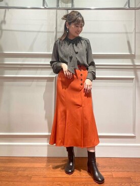 N. STAFFさん（レディース・158cm）の秋コーディネート