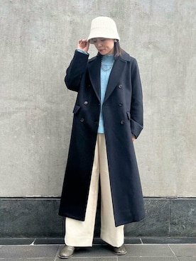 「N.（N. Natural Beauty Basic）（エヌエヌナチュラルビューティーベーシック）のアイテム（チェスターコート）」を使った、N. STAFFさん（レディース・157cm）の秋コーディネート