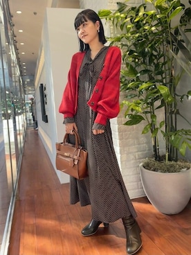 N. STAFFさん（レディース・160cm）の冬コーディネート