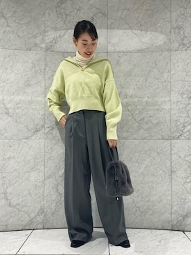 N. STAFFさん（レディース・157cm）の冬コーディネート