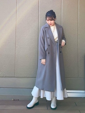 「N.（N. Natural Beauty Basic）（エヌエヌナチュラルビューティーベーシック）のアイテム（チェスターコート）」を使った、N. STAFFさん（レディース・157cm）の冬コーディネート