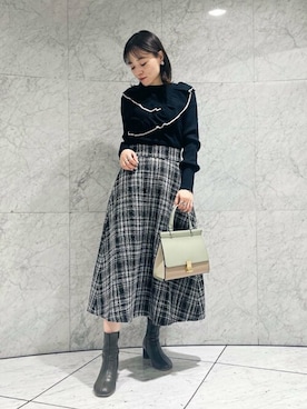 N. STAFFさん（レディース・157cm）の冬コーディネート