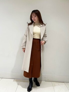 「N.（N. Natural Beauty Basic）（エヌエヌナチュラルビューティーベーシック）のアイテム（チェスターコート）」を使った、N. STAFFさん（レディース・159cm）の冬コーディネート