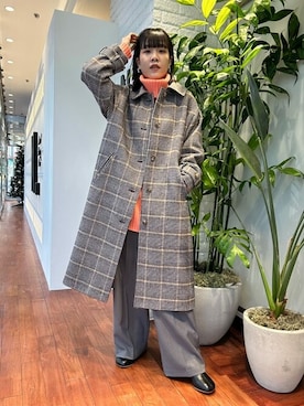 「N.（N. Natural Beauty Basic）（エヌエヌナチュラルビューティーベーシック）のアイテム（ステンカラーコート）」を使った、N. STAFFさん（レディース・160cm）の冬コーディネート