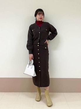 N. STAFFさん（レディース・166cm）の冬コーディネート