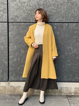 「N.（N. Natural Beauty Basic）（エヌエヌナチュラルビューティーベーシック）のアイテム（その他アウター）」を使った、N. STAFFさん（レディース・166cm）の冬コーディネート