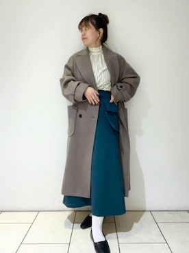 「N.（N. Natural Beauty Basic）（エヌエヌナチュラルビューティーベーシック）のアイテム（チェスターコート）」を使った、N. STAFFさん（レディース・154cm）の冬コーディネート