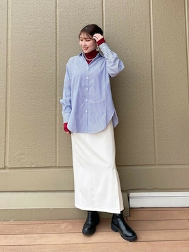 N. STAFFさん（レディース・157cm）の冬コーディネート