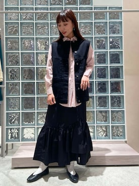 「N.（N. Natural Beauty Basic）（エヌエヌナチュラルビューティーベーシック）のアイテム（デニムジャケット）」を使った、N. STAFFさん（レディース・163cm）の冬コーディネート