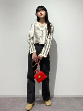 N. STAFFさん（レディース・157cm）の冬コーディネート