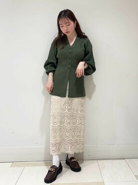 N. STAFFさん（レディース・159cm）の冬コーディネート