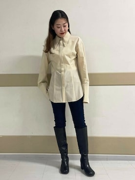 N. STAFFさん（レディース・157cm）の冬コーディネート