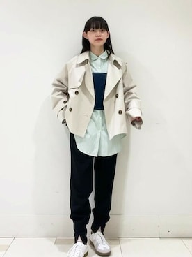 「N.（N. Natural Beauty Basic）（エヌエヌナチュラルビューティーベーシック）のアイテム（トレンチコート）」を使った、N. STAFFさん（レディース・157cm）の冬コーディネート