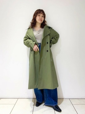 「N.（N. Natural Beauty Basic）（エヌエヌナチュラルビューティーベーシック）のアイテム（トレンチコート）」を使った、N. STAFFさん（レディース・154cm）の冬コーディネート