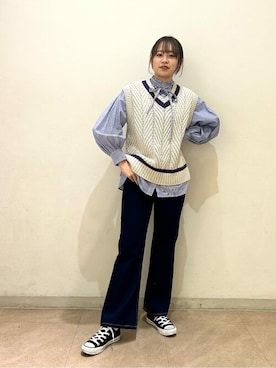 N. STAFFさん（レディース・160cm）の冬コーディネート