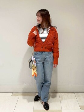 N. STAFFさん（レディース・159cm）の冬コーディネート