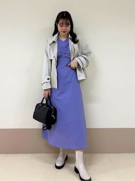 「N.（N. Natural Beauty Basic）（エヌエヌナチュラルビューティーベーシック）のアイテム（トレンチコート）」を使った、N. STAFFさん（レディース・166cm）の冬コーディネート