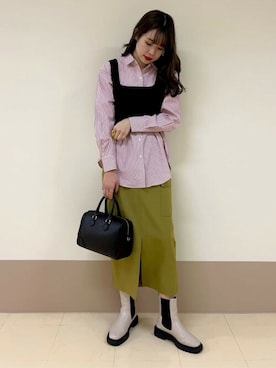 N. STAFFさん（レディース・166cm）の冬コーディネート