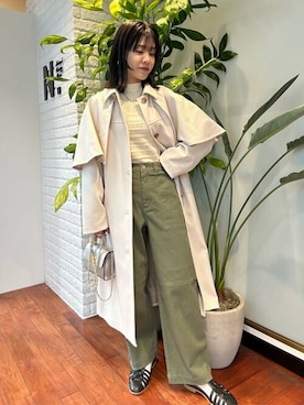 「N.（N. Natural Beauty Basic）（エヌエヌナチュラルビューティーベーシック）のアイテム（トレンチコート）」を使った、N. STAFFさん（レディース・160cm）の春コーディネート