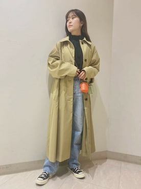 「N.（N. Natural Beauty Basic）（エヌエヌナチュラルビューティーベーシック）のアイテム（ステンカラーコート）」を使った、N. STAFFさん（レディース・159cm）の春コーディネート