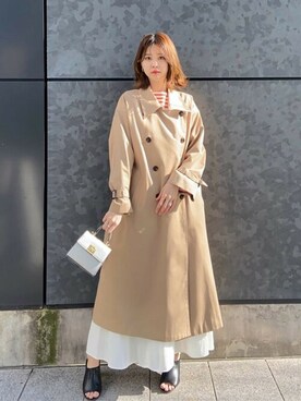 「N.（N. Natural Beauty Basic）（エヌエヌナチュラルビューティーベーシック）のアイテム（トレンチコート）」を使った、N. STAFFさん（レディース・166cm）の春コーディネート