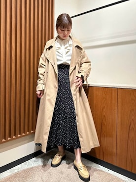 「N.（N. Natural Beauty Basic）（エヌエヌナチュラルビューティーベーシック）のアイテム（トレンチコート）」を使った、N. STAFFさん（レディース・158cm）の春コーディネート