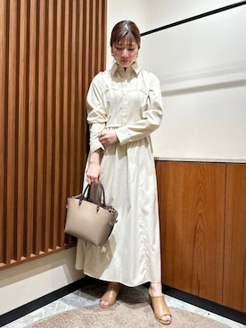 「N.（N. Natural Beauty Basic）（エヌエヌナチュラルビューティーベーシック）のアイテム（シャツワンピース）」を使った、N. STAFFさん（レディース・158cm）の春コーディネート