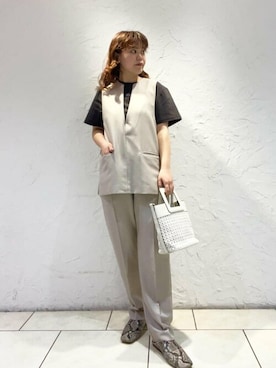 「N.（N. Natural Beauty Basic）（エヌエヌナチュラルビューティーベーシック）のアイテム（セットアップ）」を使った、N. STAFFさん（レディース・154cm）の春コーディネート