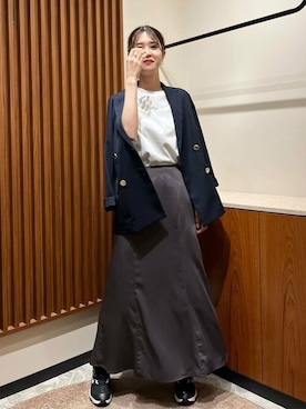 「N.（N. Natural Beauty Basic）（エヌエヌナチュラルビューティーベーシック）のアイテム（テーラードジャケット）」を使った、N. STAFFさん（レディース・166cm）の春コーディネート
