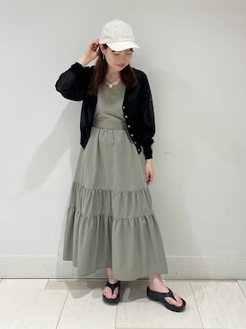 「N.（N. Natural Beauty Basic）（エヌエヌナチュラルビューティーベーシック）のアイテム（帽子）」を使った、N. STAFFさん（レディース・159cm）の春コーディネート