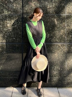 「N.（N. Natural Beauty Basic）（エヌエヌナチュラルビューティーベーシック）のアイテム（帽子）」を使った、N. STAFFさん（レディース・166cm）の春コーディネート