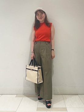 「N.（N. Natural Beauty Basic）（エヌエヌナチュラルビューティーベーシック）のアイテム（帽子）」を使った、N. STAFFさん（レディース・159cm）の春コーディネート